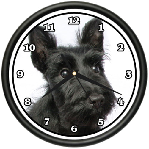 Wall Clock Scottish Terrier Dog